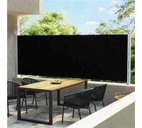 vidaXL Marquise latérale extensible 600×160 cm Noir