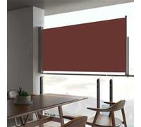 vidaXL Marquise latérale extensible 80×300 cm Marron