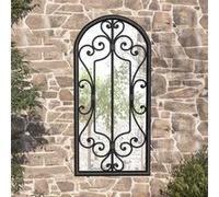 vidaXL Miroir de jardin 100x45 cm - Noir