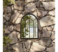 vidaXL Tuinspiegel 60x45 cm ijzer zwart318346 Noir G