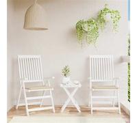 vidaXL Coussins de chaise - Beige Lot de 2