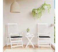 vidaXL Tuinstoelkussens 2 st 50x50x3 cm oxford stof zwart47603 Noir G