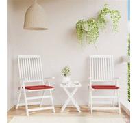 vidaXL Coussins de Chaise 2 pcs Rouge 50x50x3 cm
