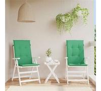 vidaXL Coussins chaise haut - Lot de 2 - Vert
