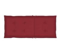 vidaXL Coussins de chaise à dossier haut lot de 4 en tissu 120x50x3 cm Bordeaux