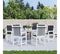 vidaXL Coussin pour chaise de jardin à dossier bas 6 pcs. noir 100x50x3cm