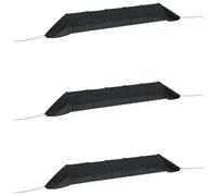 vidaXL Tunnel en filet 3 pcs. noir acier et polyéthylène