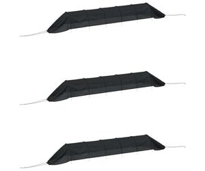 vidaXL Tunnel en filet 3 pcs. noir acier et polyéthylène