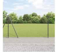 vidaXL Tuteurs de clôture avec plaques de base 7 pcs Ø32mm 78,5cm Acier galvanisé 42004308
