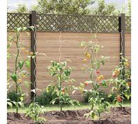 vidaXL Tuteurs pour plantes, 50 pièces, argent, 150 x 0,6 x 0,6 cm, acier