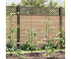 vidaXL Tuteurs pour plantes, 50 pièces, vert, 150 x 0,6 x 0,6 cm, acier