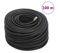 vidaXL Tuyau d'air hybride noir 0,6" 100 m caoutchouc et PVC
