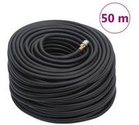 vidaXL Tuyau d'air hybride noir 0,6" 50 m caoutchouc et PVC