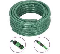 vidaXL Tuyau d'Arrosage avec Jeu de Raccords, Tuyau de Jardinage, Tuyau d'Eau avec Buse de Pulvérisation, Remplacement de Jardin, Vert 20 m PVC 154370 Vert G