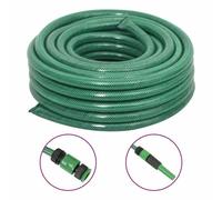 vidaXL Tuyau d'arrosage avec kit d'accouplement vert 0,75" 30 m PVC
