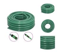 vidaXL Tuyau d'arrosage avec kit de raccords vert 0,9" 100 m PVC - Tuyaux d'arrosage