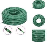 vidaXL Tuyau d'arrosage avec set de raccords Vert 0,9" 50 m PVC - Tuyaux d'arrosage