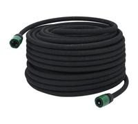 vidaXL Tuyau d'arrosage de jardin noir 0,6" 50 m caoutchouc