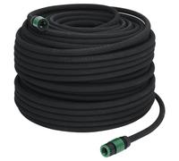 vidaXL Tuyau d'égouttage noir 0,6" 100 m caoutchouc