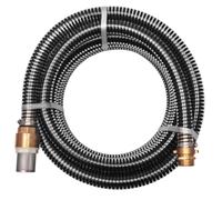 vidaXL Tuyau d'aspiration avec raccords en laiton 15 m 25 mm Noir