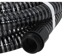vidaXL Tuyau d'aspiration avec raccords en laiton noir 1,1" 10 m PVC