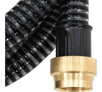 vidaXL Tuyau d'aspiration avec raccords en laiton noir 1,1" 20 m PVC