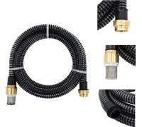 vidaXL Tuyau d'aspiration avec raccords en laiton noir 1,1" 25 m PVC - Tuyaux d'arrosage