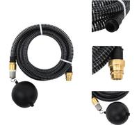 vidaXL Tuyau d'aspiration avec raccords en laiton noir 1,1" 25 m PVC - Tuyaux d'arrosage