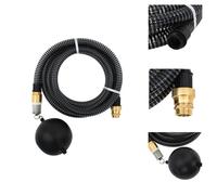 vidaXL Tuyau d'aspiration avec raccords en laiton Noir 1,1" 4 m PVC - Tuyaux d'arrosage