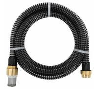 vidaXL Tuyau d'aspiration avec raccords en laiton 1,1" 4 m PVC noir
