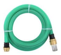 vidaXL Tuyau d'aspiration pour pompe de jardin - raccords en laiton - 1,1" 3 m PVC Vert