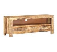 Bussandri Exclusive Meuble TV, 110 x 30 x 40 cm, Bois de manguier brut