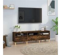 vidaXL Tv-meubel 150x30x44,5 cm bewerkt hout gerookt eikenkleurig831914 Marron G