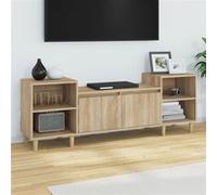 821191 vidaXL Meuble TV Chêne sonoma 160x35x55 cm Bois d'ingénierie