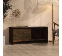 vidaXL Tv-meubel 90x35x40 cm bewerkt hout gerookt eikenkleurig813017 Brun G
