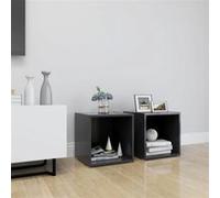 vidaXL Tv-meubelen 2 st 37x35x37 cm bewerkt hout grijs805505 Gris G