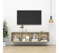 vidaXL Tv-wandmeubel 37x37x142,5 cm bewerkt hout sonoma eikenkleurig805492 Brun G