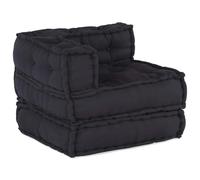 Ensemble de canapés modulaires vidaXL, 3 pièces, tissu anthracite