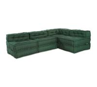 Ensemble de canapés modulaires vidaXL, 4 pièces, tissu vert