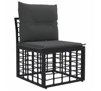 vidaXL Unité de canapé sans accoudoir modulable pour extérieur Noir 42026731