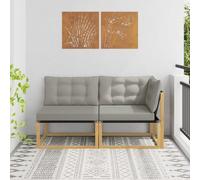 vidaXL Unité de canapé sectionnel Blanc 162,5 x 83 x 73 cm