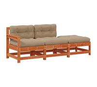 vidaXL Unité de canapé sectionnel Brun Ciré 190 x 62 x 70,5 cm