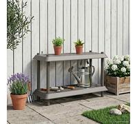vidaXL Unité de rangement 2 niveaux 100 x 40 x 55,5 cm PP Gris clair