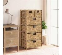 vidaXL Unité de rangement avec 6 paniers 47 x 37 x 100 cm Jacinthe d'eau Marron G