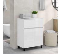 vidaXL Unité de vanité de salle de bain Blanc brillant 60 x 35 x 80 cm