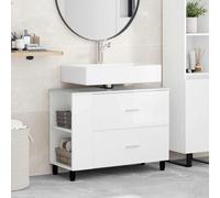 vidaXL Unité de vanité de salle de bain Blanc brillant 80 x 35 x 60 cm
