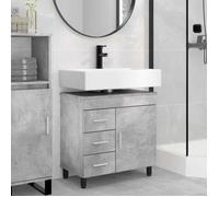 vidaXL Unité de vanité de salle de bain Gris béton 60 x 35 x 60 cm 889378