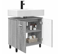 vidaXL Unité de vanité de Salle de Bain Sonoma Gris 60 x 35 x 60 cm,