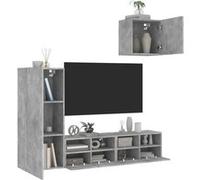 vidaXL Unités murales TV 4 pcs - Gris béton
