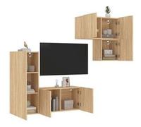 vidaXL Unités murales TV 4 pcs - Chêne sonoma